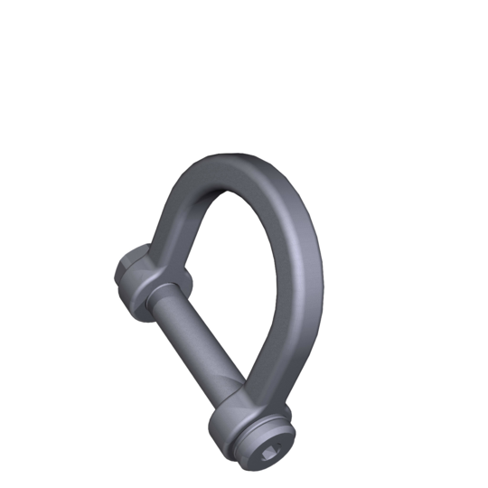 Titanium 3/4 inch Anchor Shackle with 3 inch Jaw Width and 3 inch Throat Depth